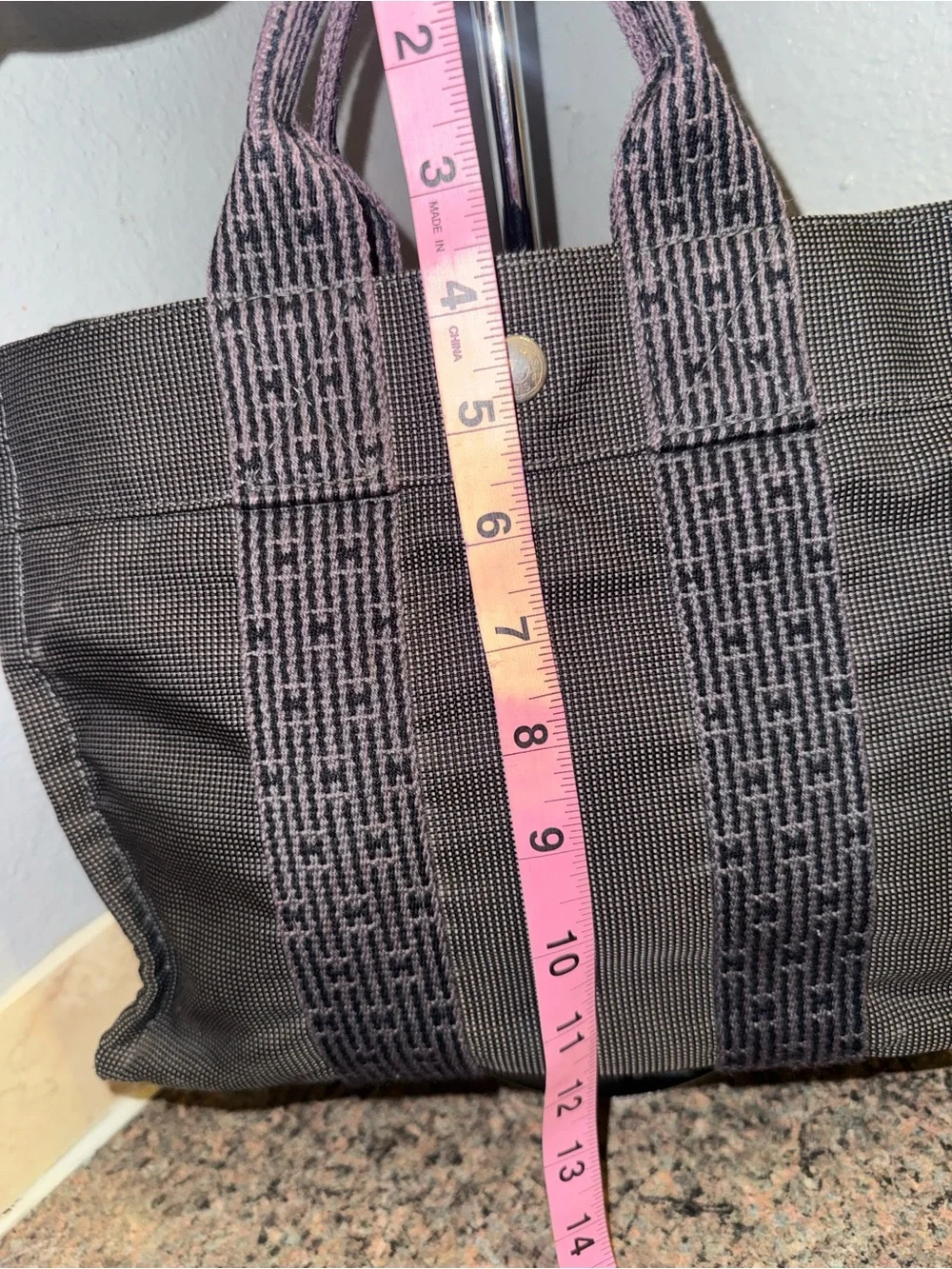 Authentic Hermes small Canvas Tote